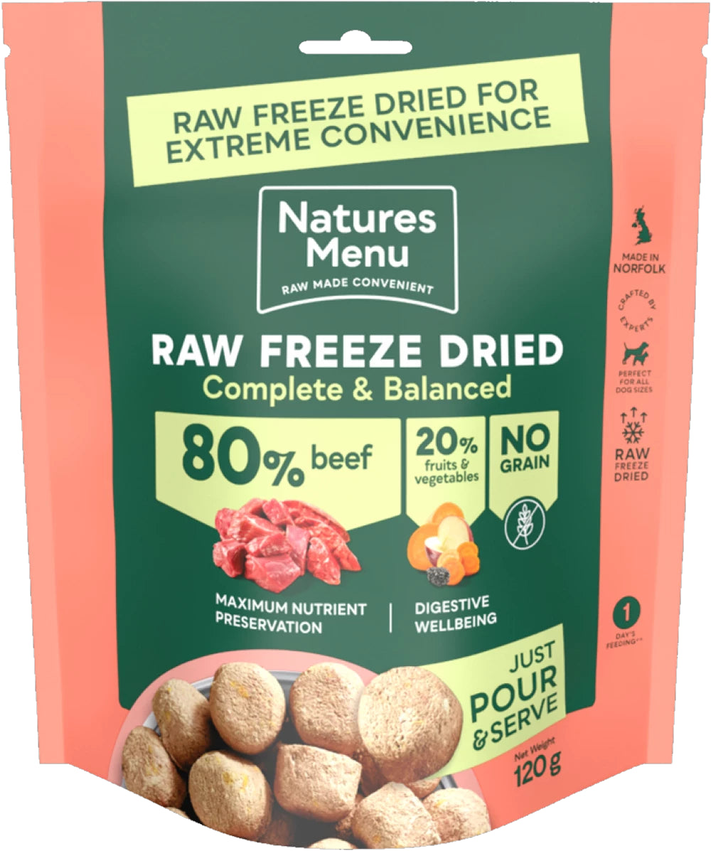 Natures Menu Freeze Dried 80/20 Beef 120g