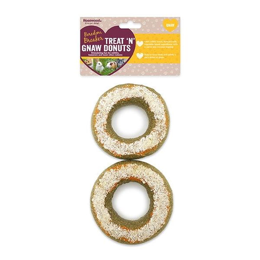 Rosewood Boredom Breaker Treat N Gnaw Donuts 2pcs