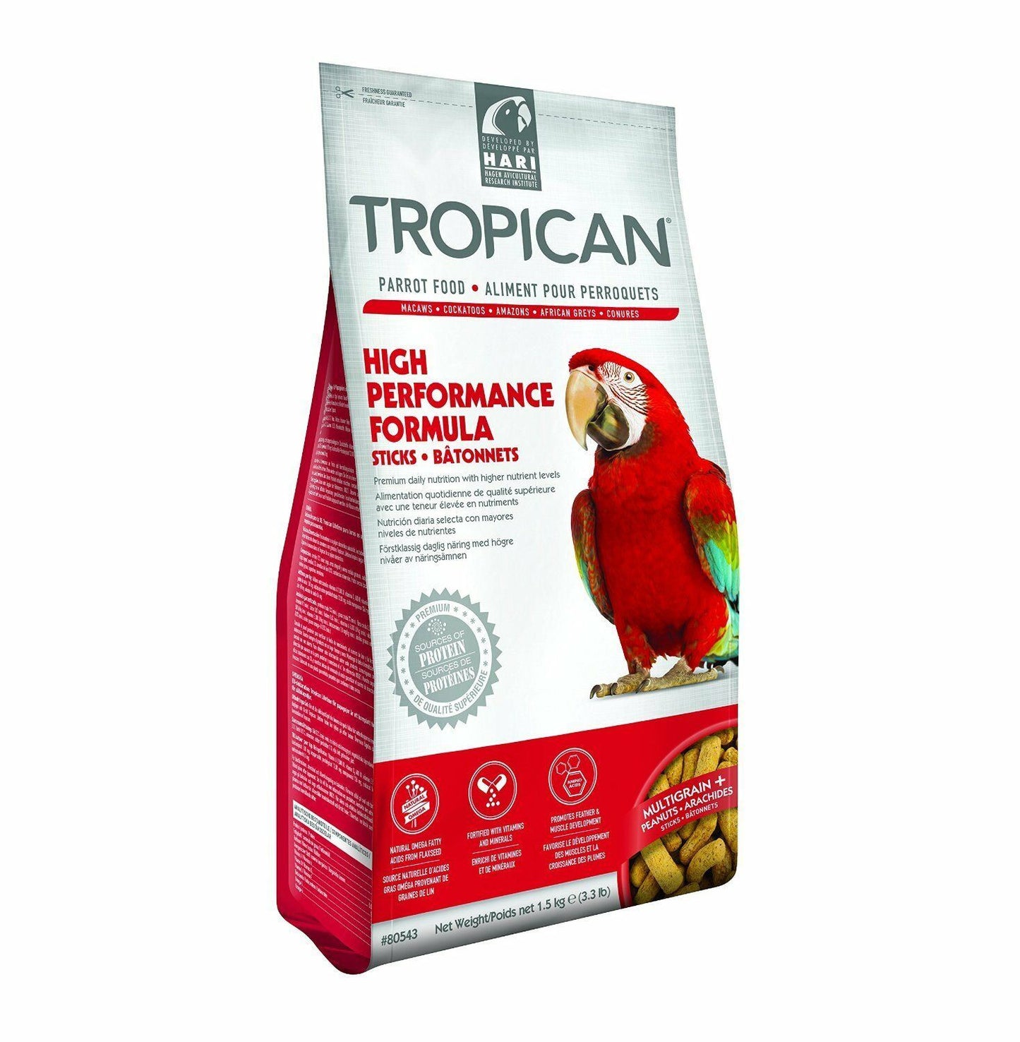 Hari Tropican High Performance Formula Sticks 1.5kg Parrot Food