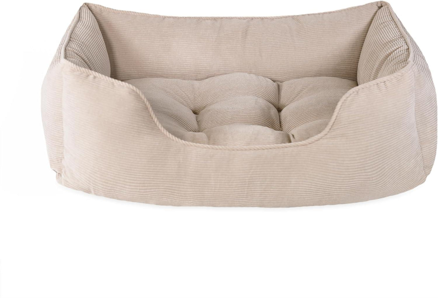 Rosewood Rib Cord Square Bed Beige Small