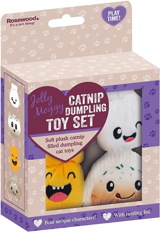 Rosewood Jolly Moggy Catnip Dumpling Set 4 Pc