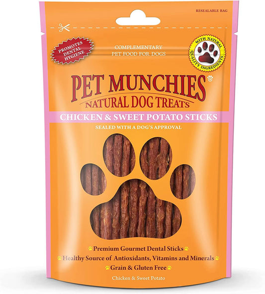 Pet Munchies Chicken & Sweet Potato Sticks 90g