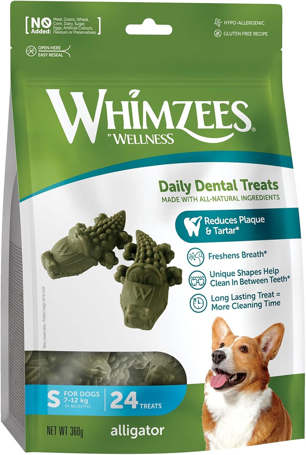 Whimzees Small Alligator 24 Pack