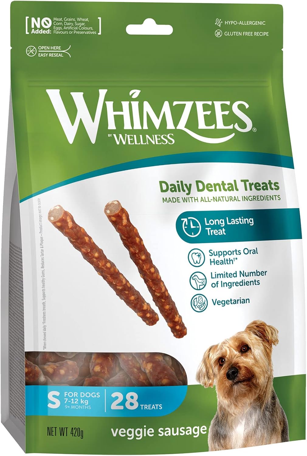 Whimzees Small Veggie Sausages 28 Pack