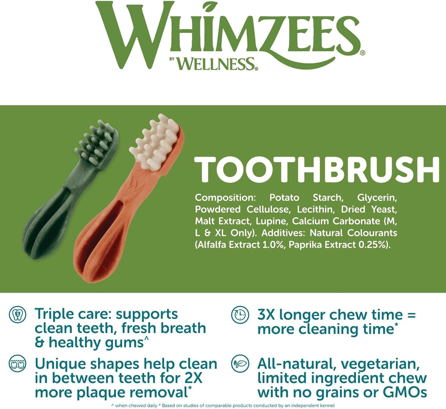 Whimzees X-Small Toothbrush 48 Pack