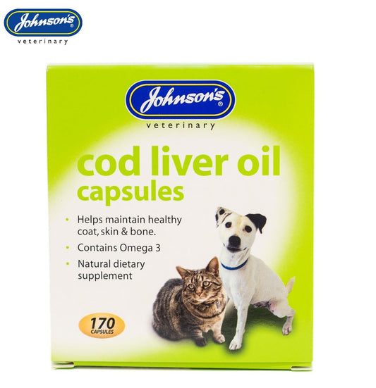 Johnson's Veterinary Cod Liver Oil Capsules 170 Capsules