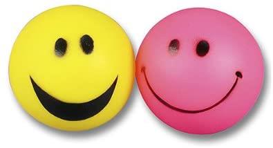 Happypet Smiley Vinyl Squeaky Ball Assorted Colours