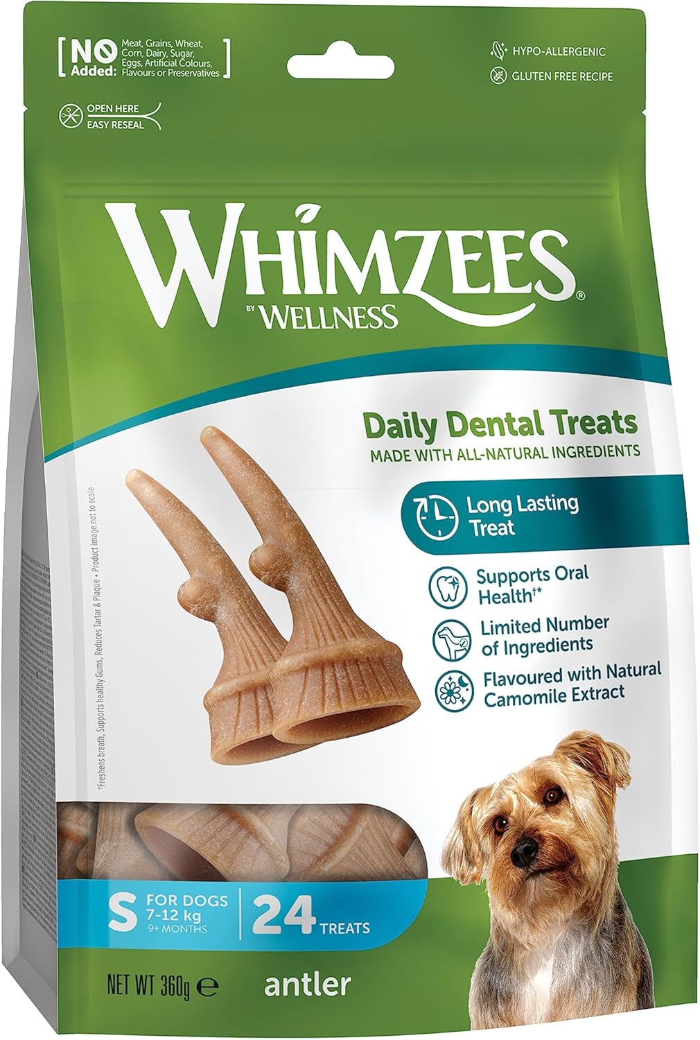 Whimzees Small Antler 24 Pack