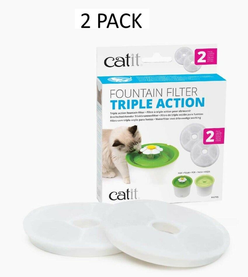 Catit Triple Action Fountain Filter 2 Pack