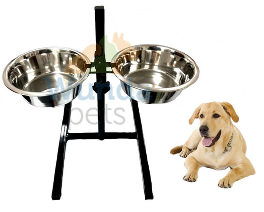 Pet Platter Adjustable Double Diner Bowls 21.5cm 8.5"