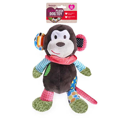 Rosewood Chubleez Mitchel Monkey Soft Squeaky Dog Toy
