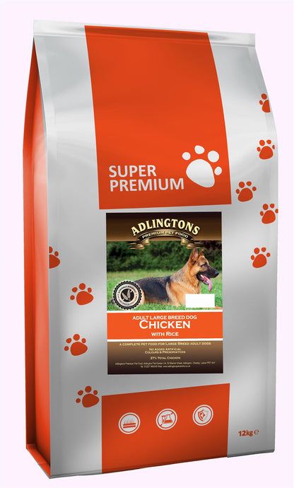 Adlingtons Premium Adult Dog Large Breed Chicken & Rice 12kg