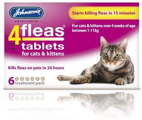 Johnson's Veterinary 4fleas Cat & Kittens 6 Tablets