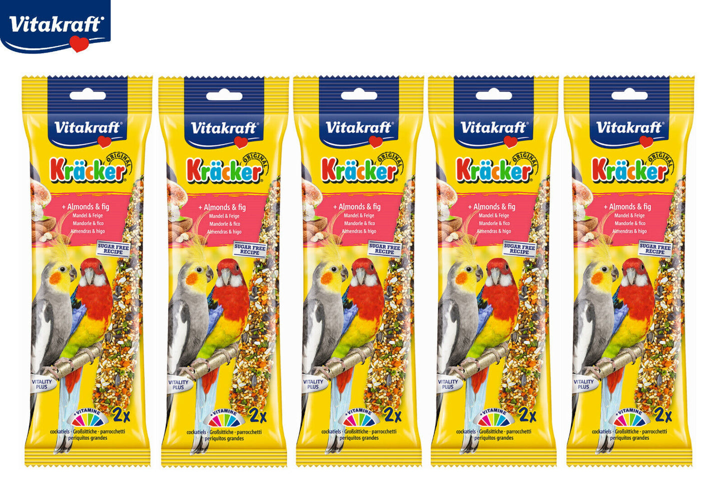 Vitakraft Cockateil & Parakeet Fruit Sticks Almonds & Fig 2pcs