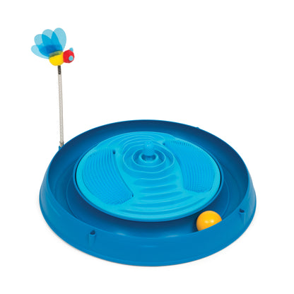 Catit Play Circuit Ball Toy With Massager Blue