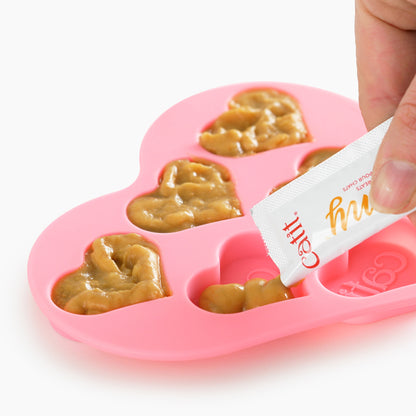 Catit Creamy Heart Shaped Ice Pop Tray