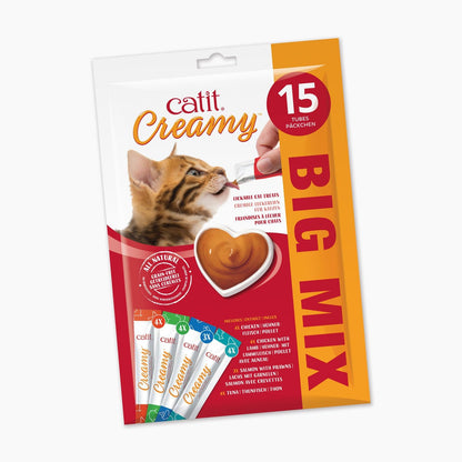 Catit Creamy Big Mix Cat Lickable Treats 15 Tubes