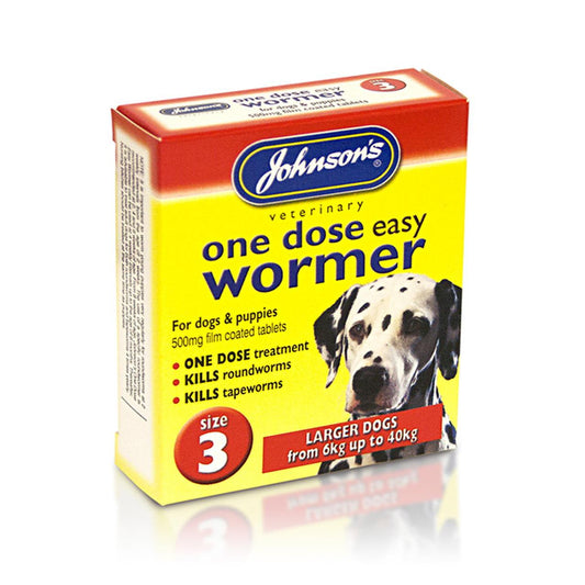 Johnson's Veterinary One Dose Dog Wormer Size 3