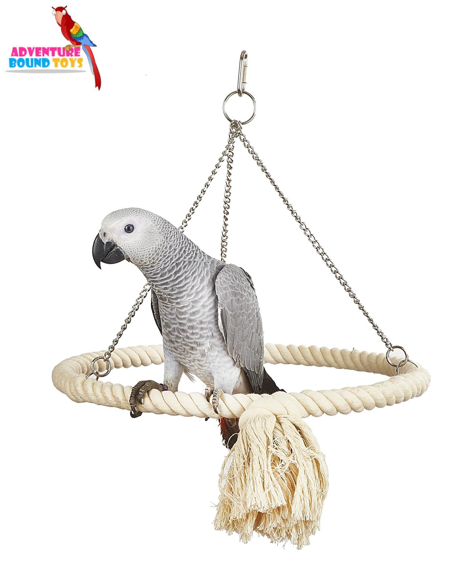 Adventure Bound Rope Ring Swing Parrot Toy