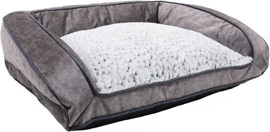 Rosewood Luxury Fleece Lined Plush Sofa Dog Bed 74cm