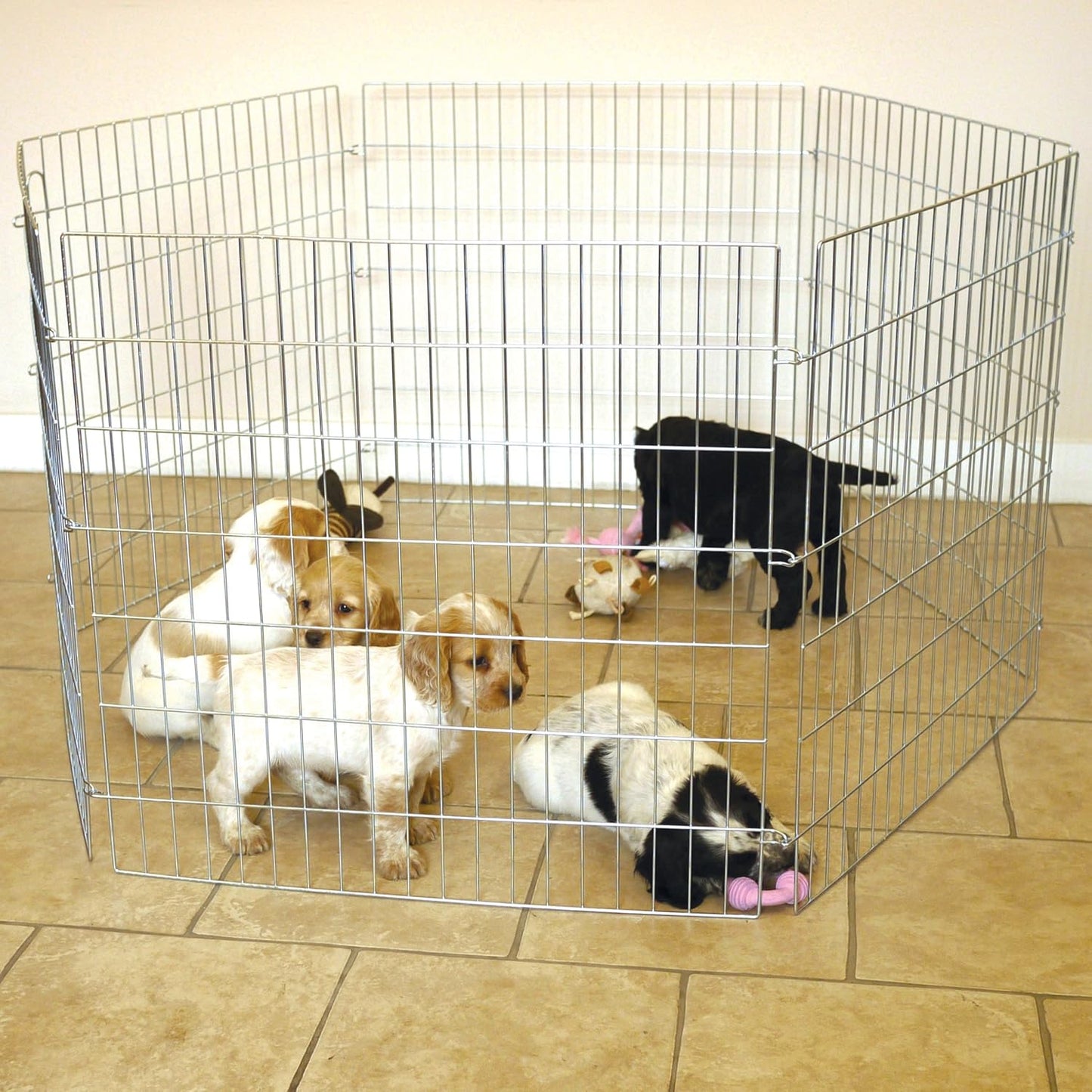 Rosewood Hexagon Puppy Play Pen