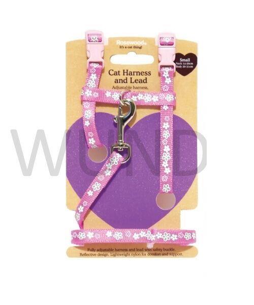 Rosewood Pawprint Cat Harness Small