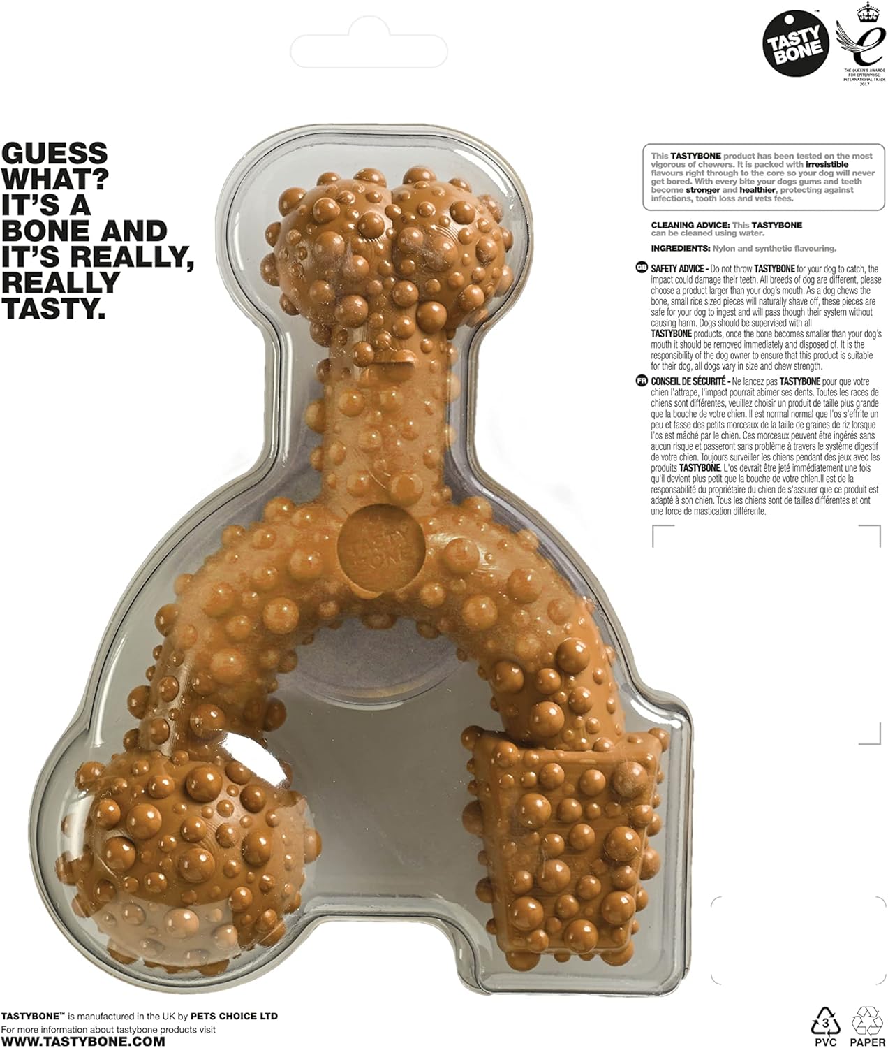Tastybone Trio Bone Large Peanut Butter