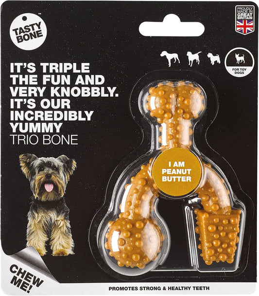 Tastybone Toy Trio Bone Peanut Butter