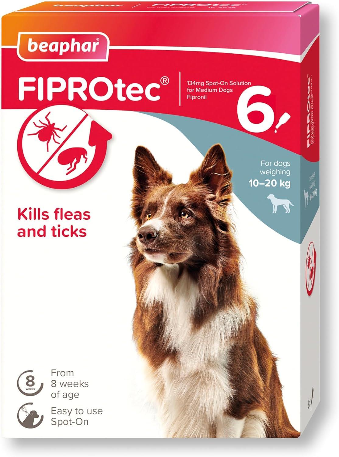 Beaphar Fiprotec Medium Dog 10- 20Kg 6 Treatments