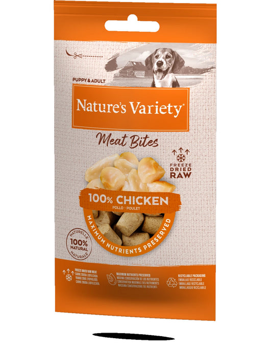 Natures Variety Freeze Dried Meat Bites Chicken 20g