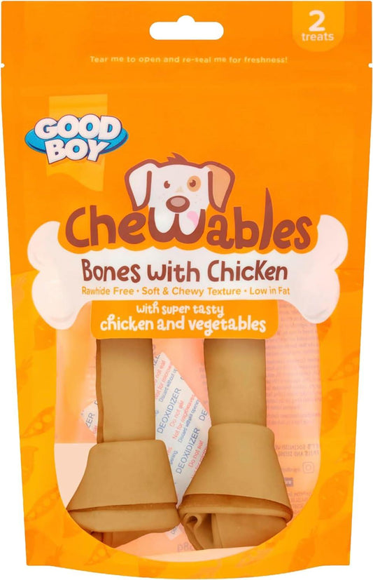 Good Boy Chewables Medium Chicken & Vegetable Bones 2 Pcs 158g