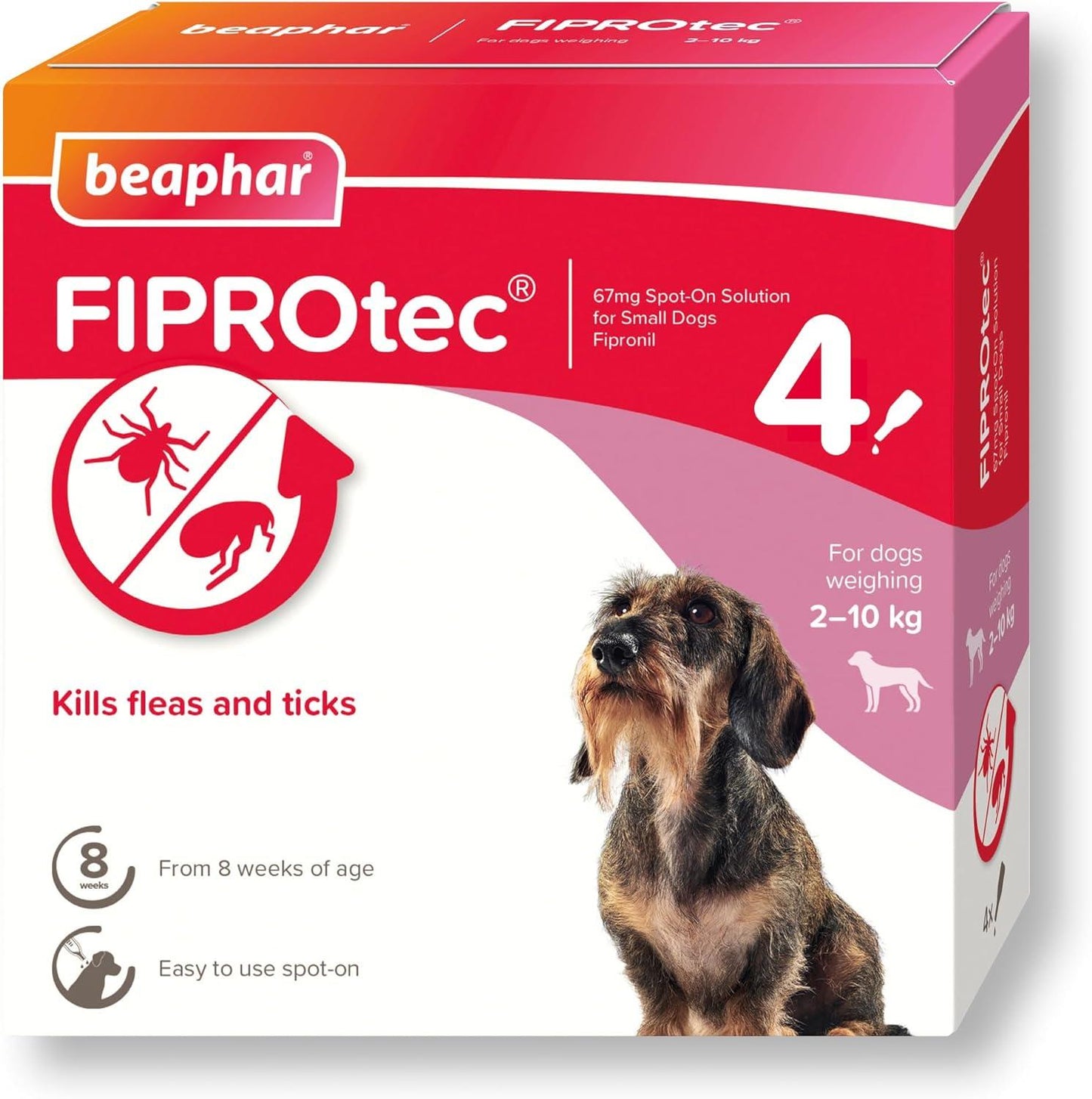 Beaphar Fiprotec Small Dog 2-10Kg 4 Treatment