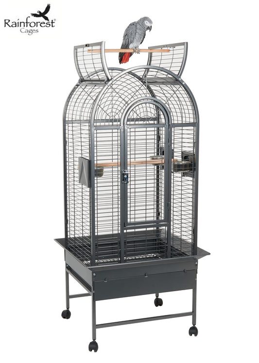 Rainforest Ecuador Large Bird Cage Antique Black