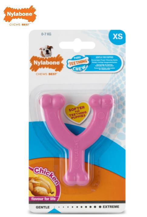 Nylabone Puppy Wishbone Pink X Small