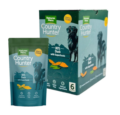 Natures Menu Country Hunter Dog Pouch Duck 6x 150g