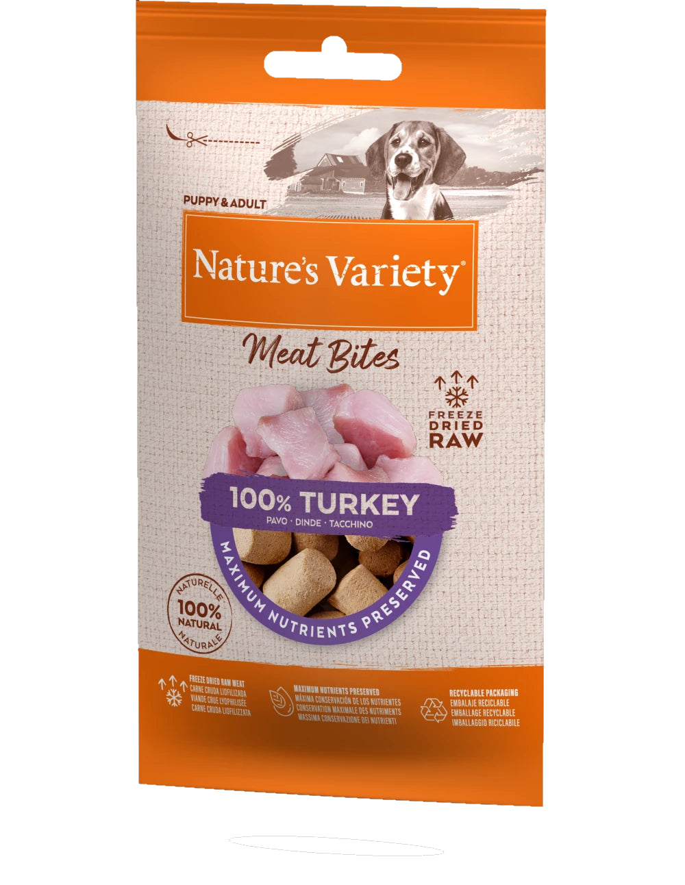 Natures Variety Freeze Dried Meat Bites Turkey 20g