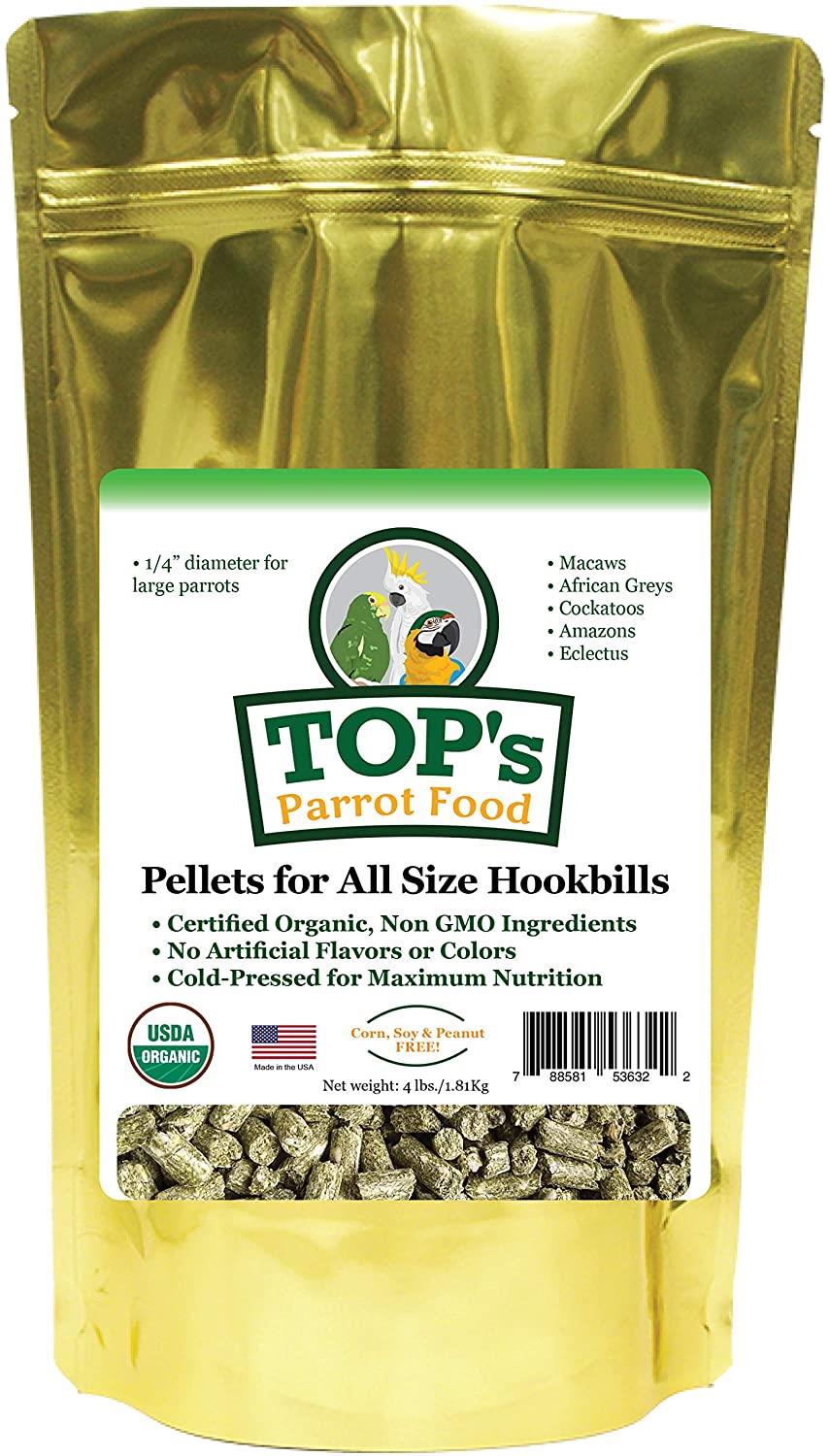 Top's Organic Parrot Food Large Pellets 1.81kg