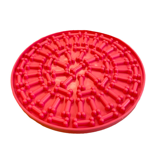 Pet Platter Pet Lick Mat Red Circle