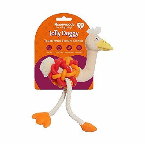 Jolly Doggy Tough Multi Textured Ostrich Large