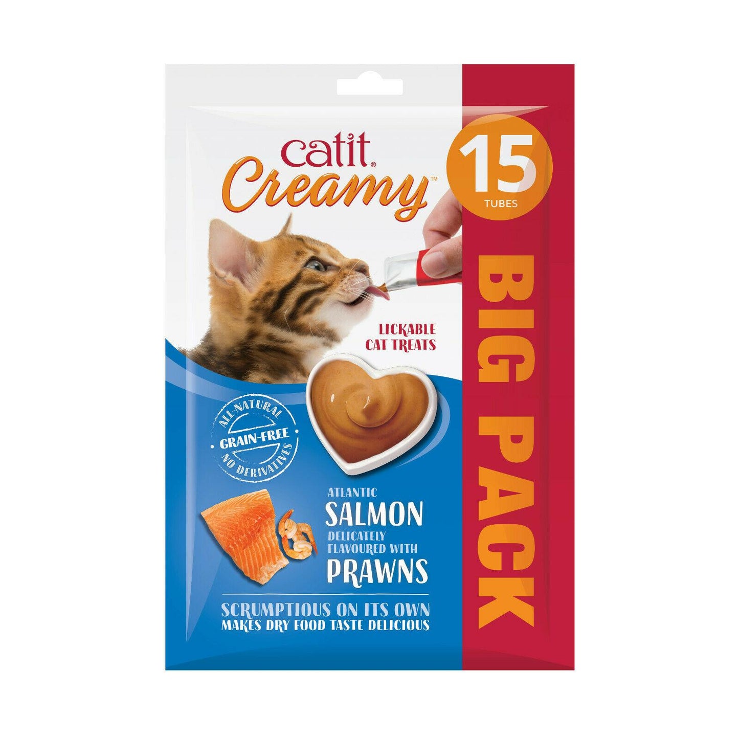 Catit Creamy Salmon & Prawn 15 Tubes