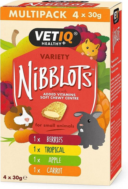 Vetiq Nibblots Small Animal Variety Pack, 4 x 30g Display Box