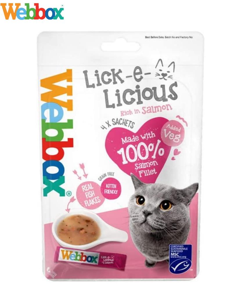 Webbox Lick E Licious Salmon 4 x 20g Sachets