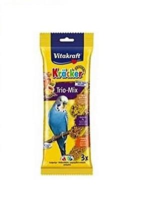 Vitakraft Trio Mix Budgie Kracker Sticks Egg Apricot & Honey Triple Pack