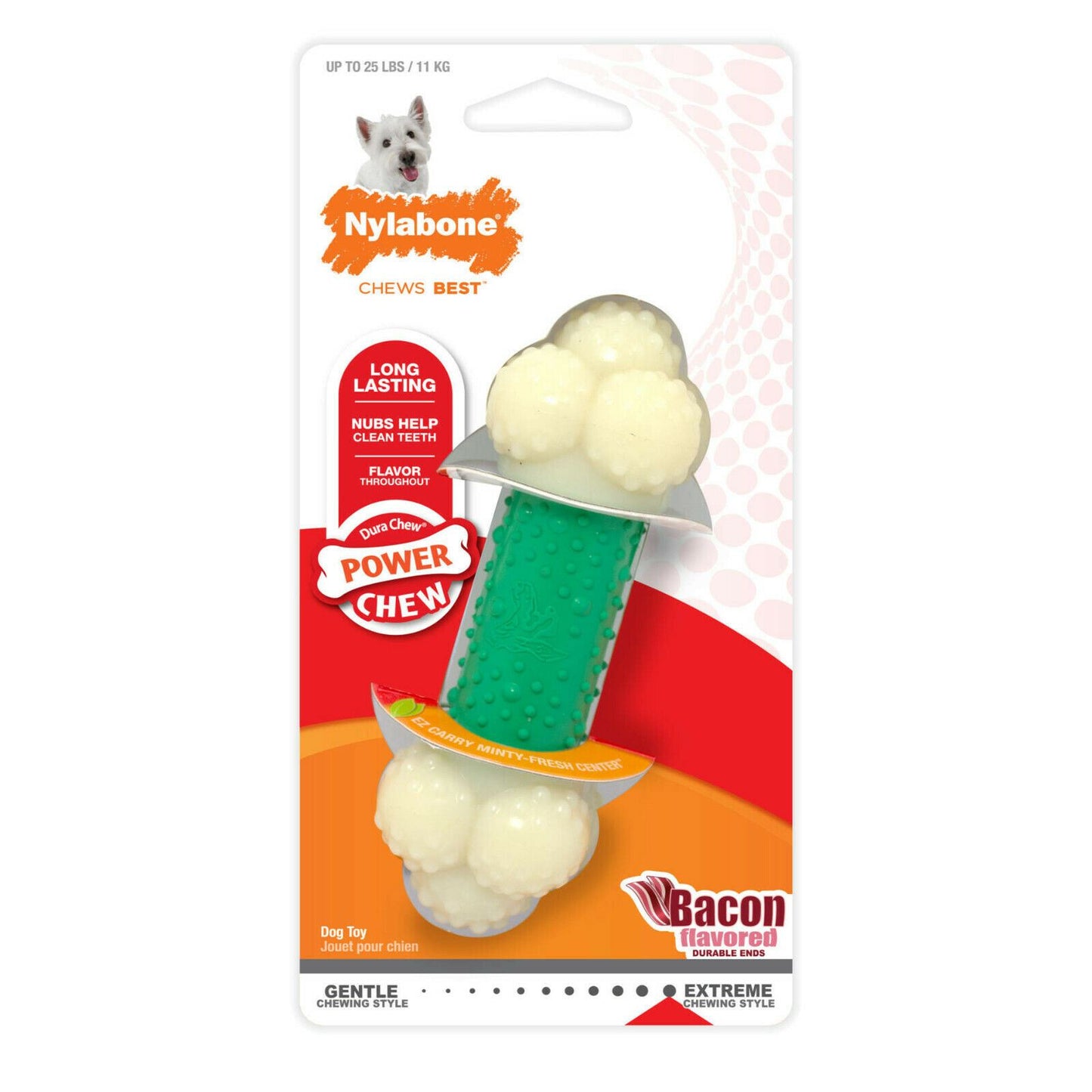 Nylabone Double Action Bacon Small