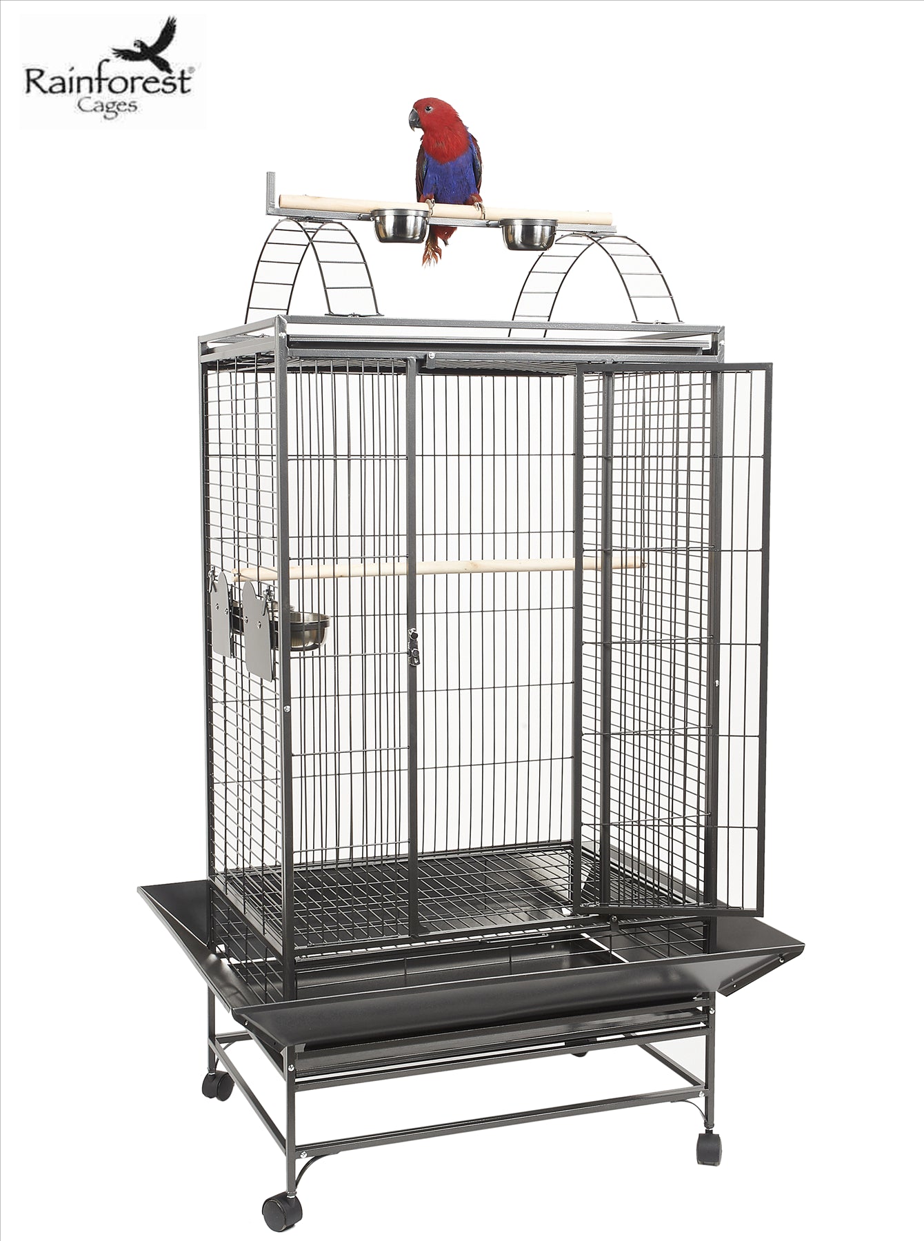 Rainforest Barcelona Large Bird Cage Antique Black (2 Boxes)