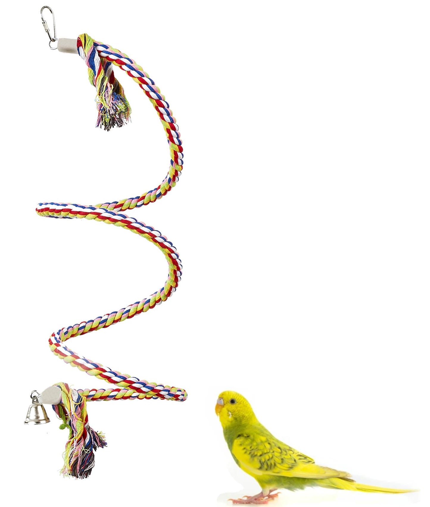 Adventure Bound Rainbow Spiral Rope Parrot Toy