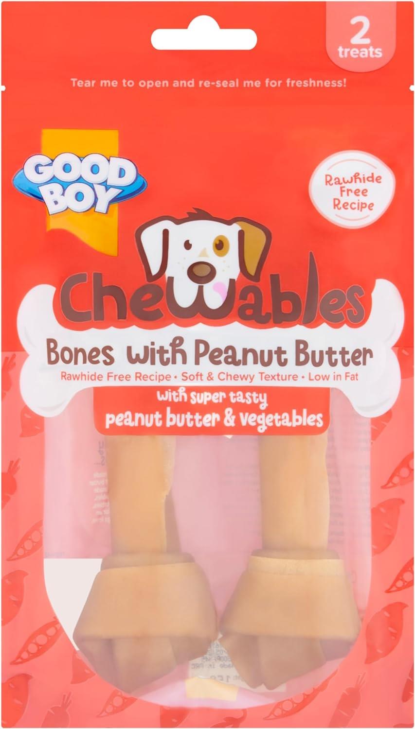 Good Boy Chewables Medium Peanut Butter & Vegetable Bones 2 Pcs 158g