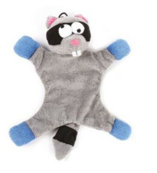 Freaky Flatliner Crinkly Soft Toy Racoon