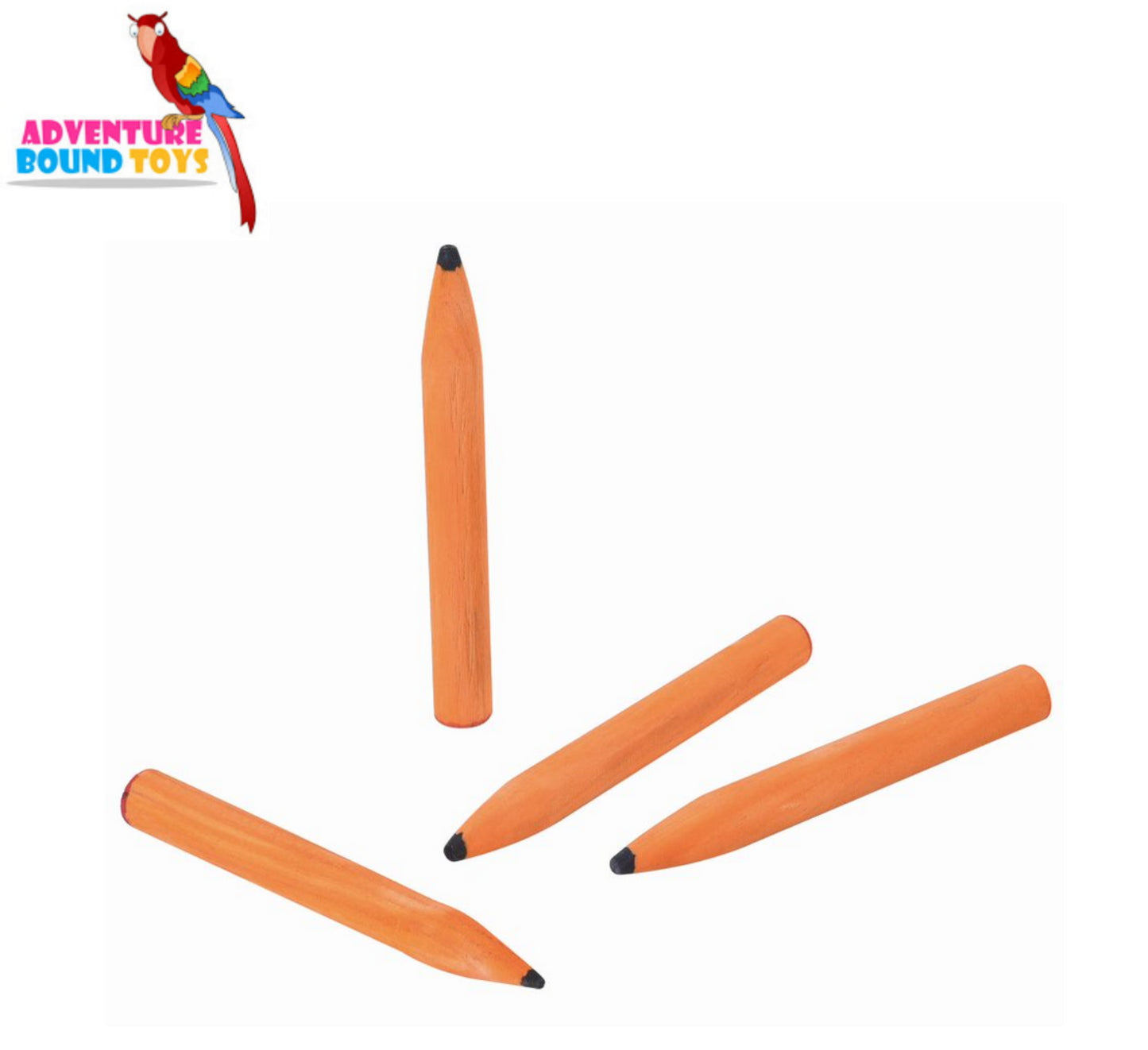 Adventure Bound Parrot Pencil Foot Toy 4 Pack