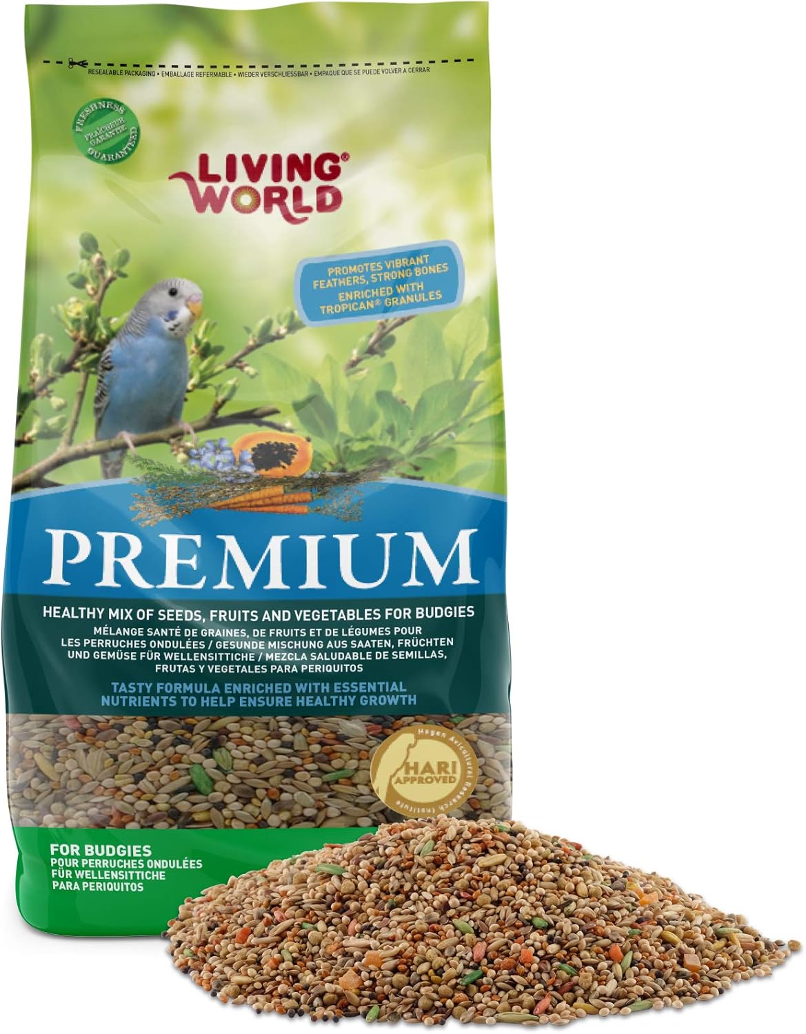 Living World Premium Budgie Seed 908g